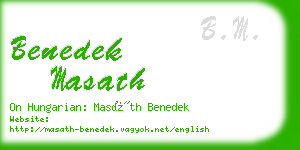 benedek masath business card